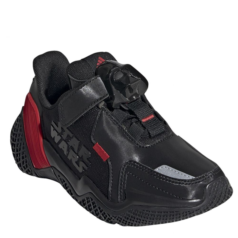 Adidas Youth's Star Wars 4uture RNR in Core Black/Scarlet