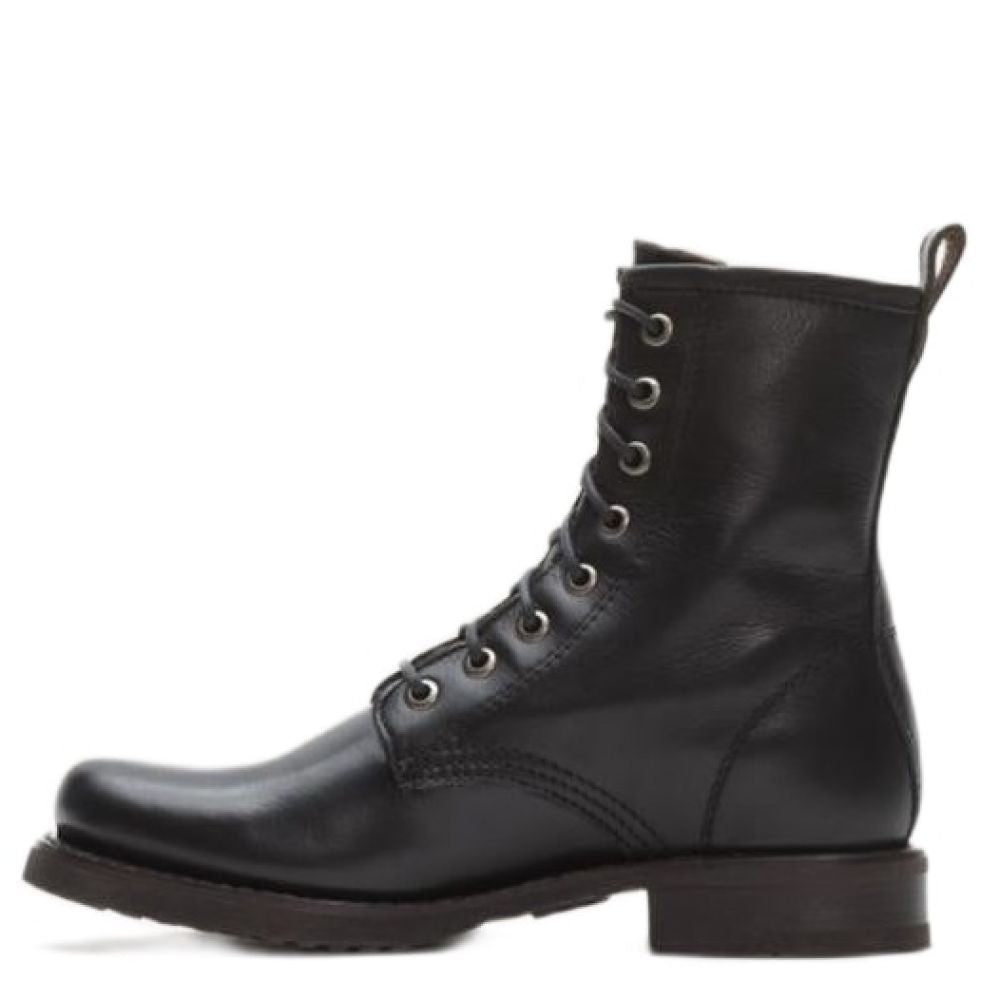 Frye Women's Veronica Combat in Black/Soft Vintage