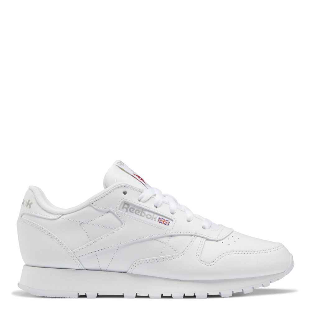 Reebok Women's Classic Leather in Cloud White/Cloud White/Pure Grey 3