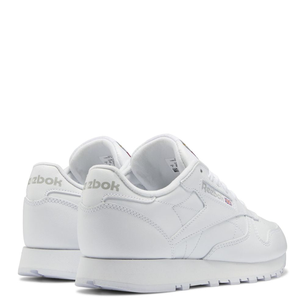 Reebok Women's Classic Leather in Cloud White/Cloud White/Pure Grey 3