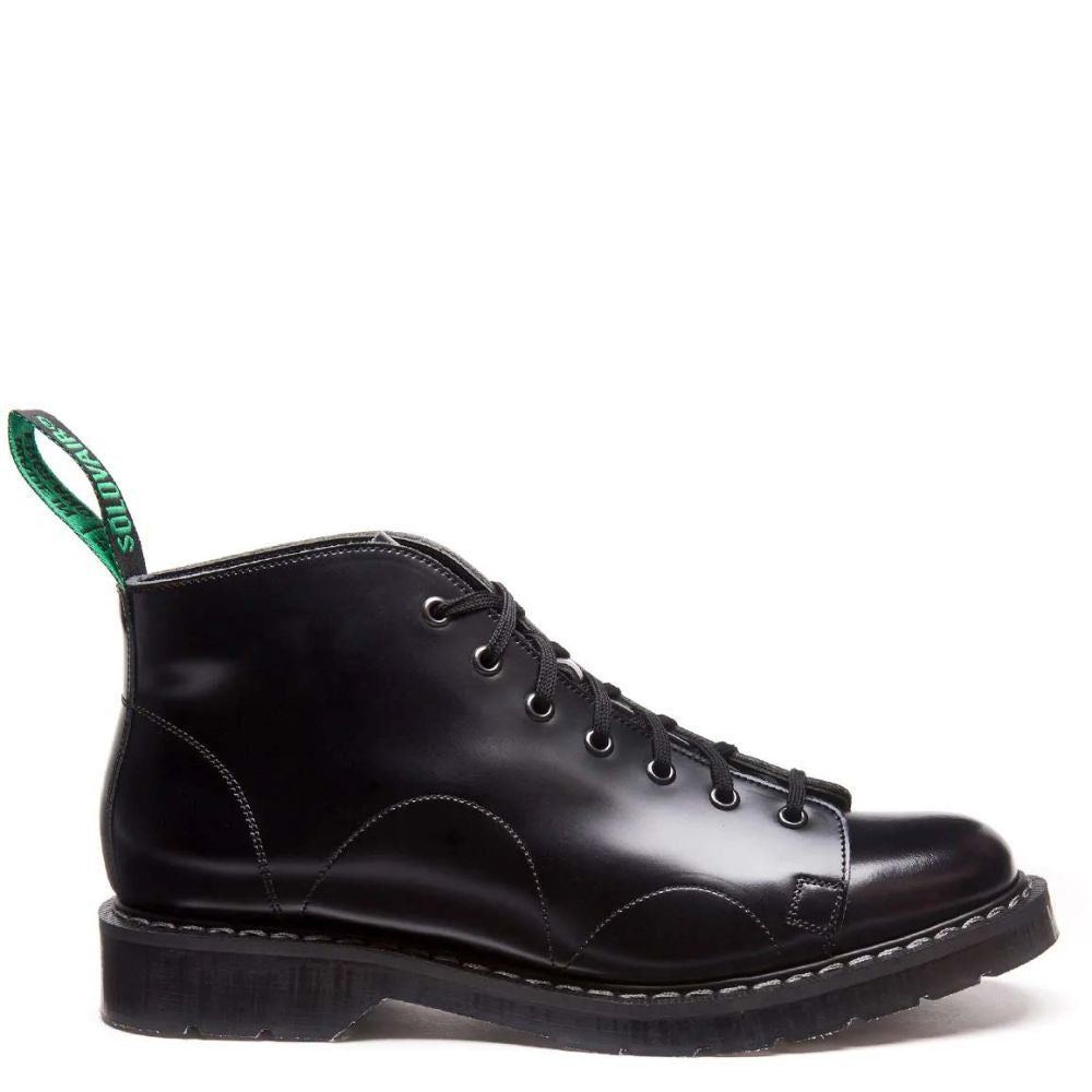 Solovair Monkey Boot in Black Hi-Shine