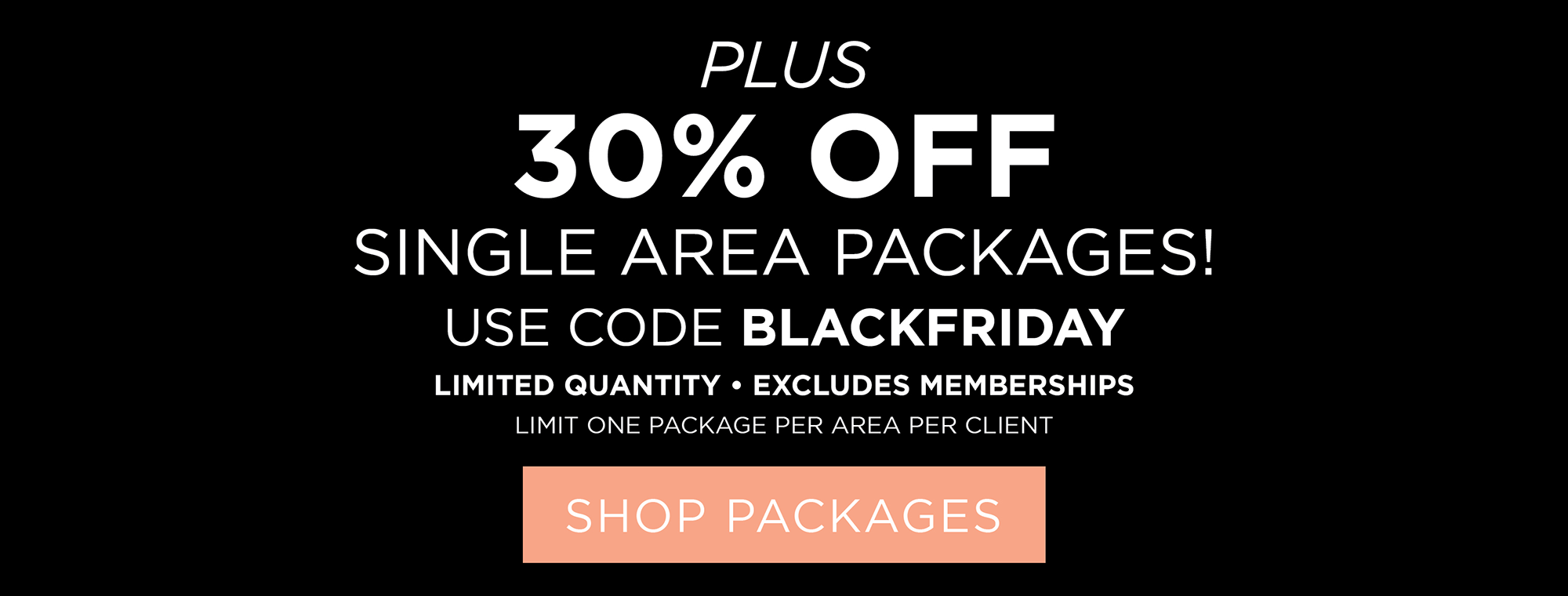 Simplicity Laser Black Friday 30% off single area packages