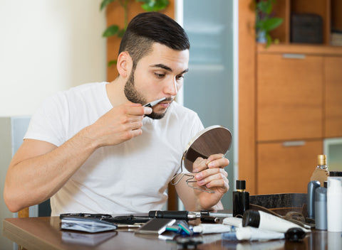 man shaving