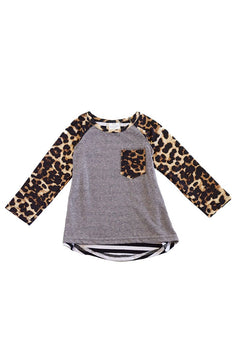 Grey leopard raglan shirt S197041 sale