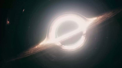 Still from Interstellar movie of the black hole