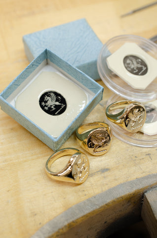 Element Bespoke Jewellery 9ct wax seal signet ring