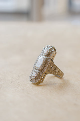 Vintage Art Deco Diamond Dress Ring