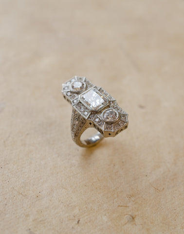 Vintage Art Deco Diamond Dress Ring