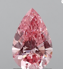 Lab grown diamond pear shape pink