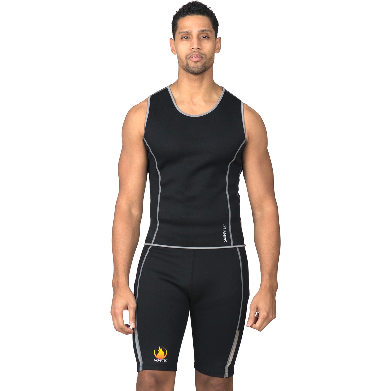 SMNE Men Neoprene Sauna Suit Waist Trainer Vest ZipperTank Top Trimmer Body  Shaper with Two Belt, Body Shaper Workout Suit Zipper Short Sleeve Shapewear  Vest (L) price in UAE,  UAE
