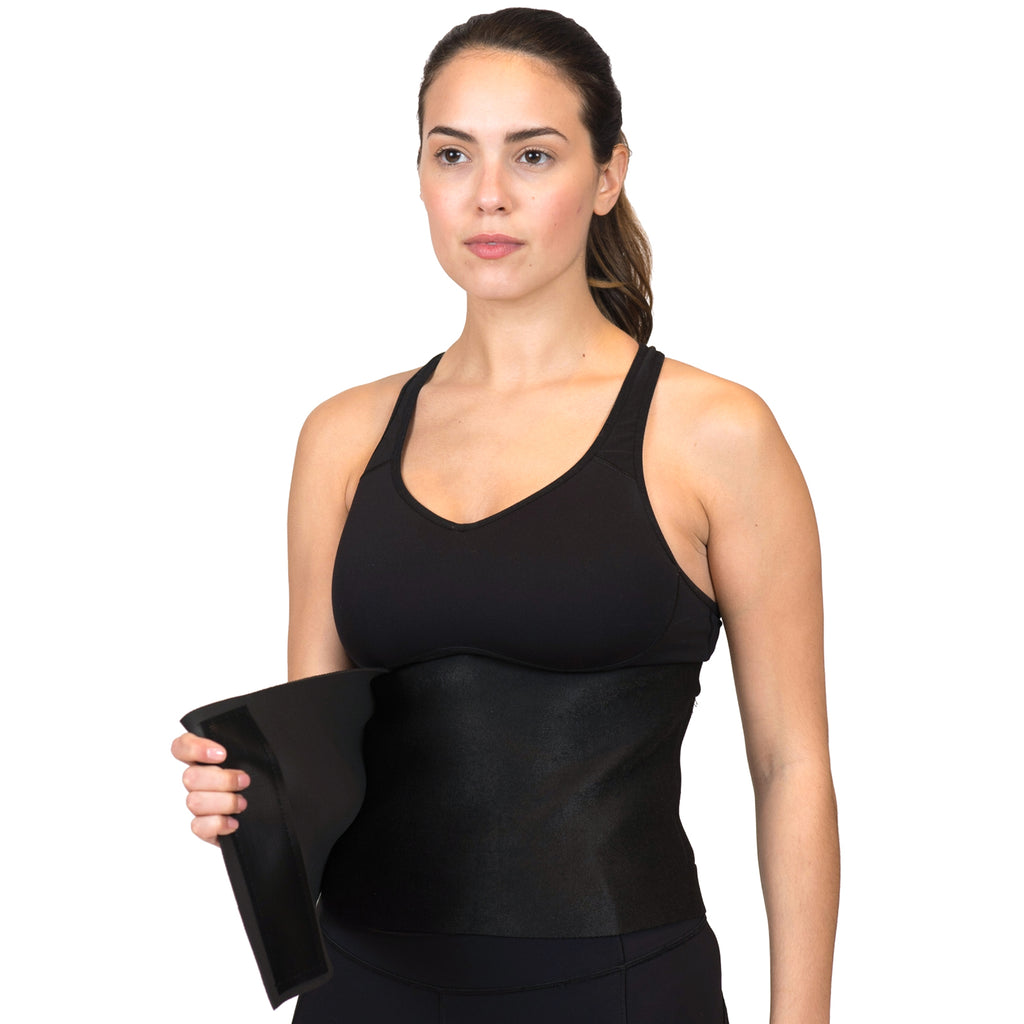 VISU Sweat Slim Belt - Slim Belt for Men and Women, Tummy Trimmer, Body  Shaper, Sauna Waist Trainer - Free Size (Black Color)