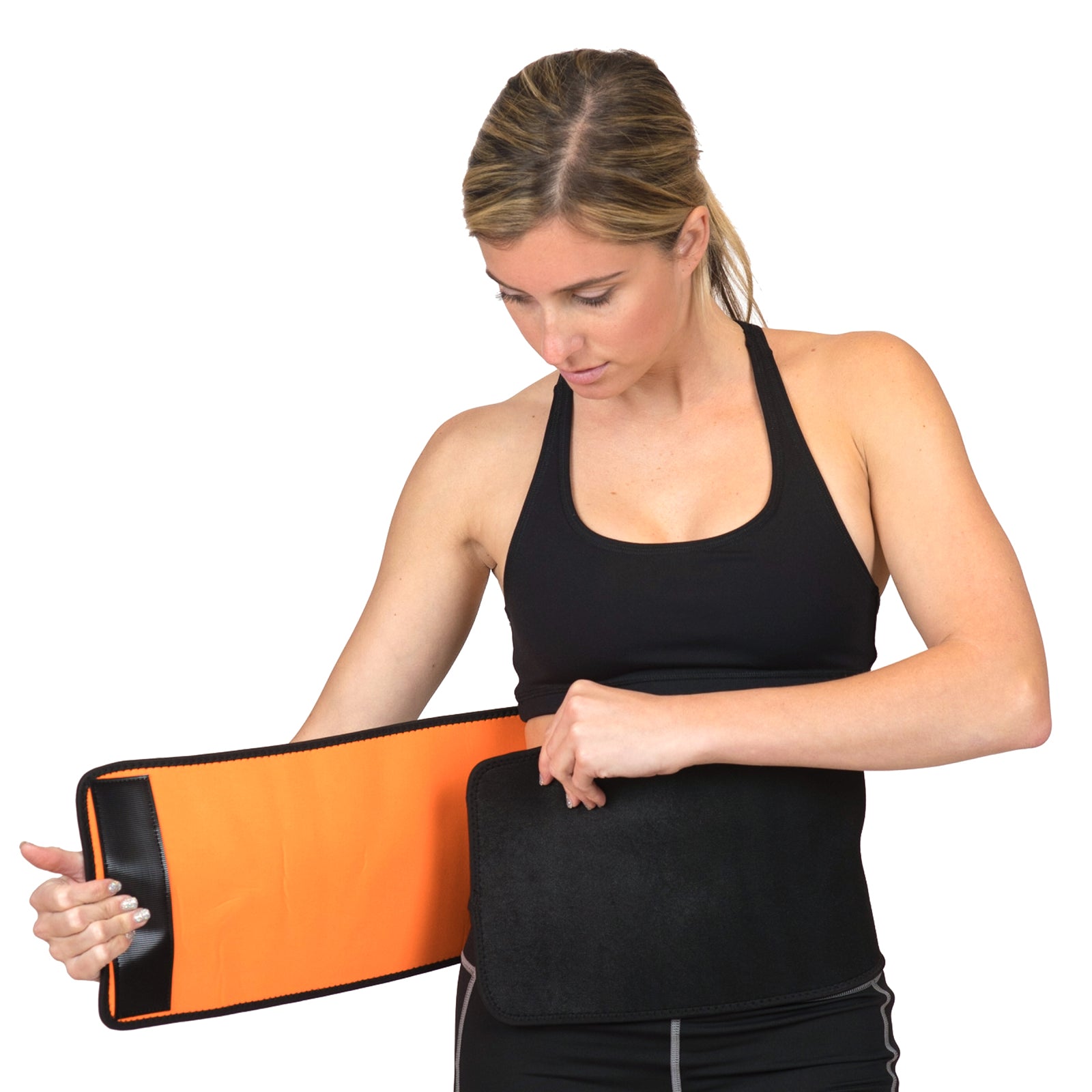 ELLOSTAR Waist Trainer Sweat Belt for Women Plus Size & Men - Back