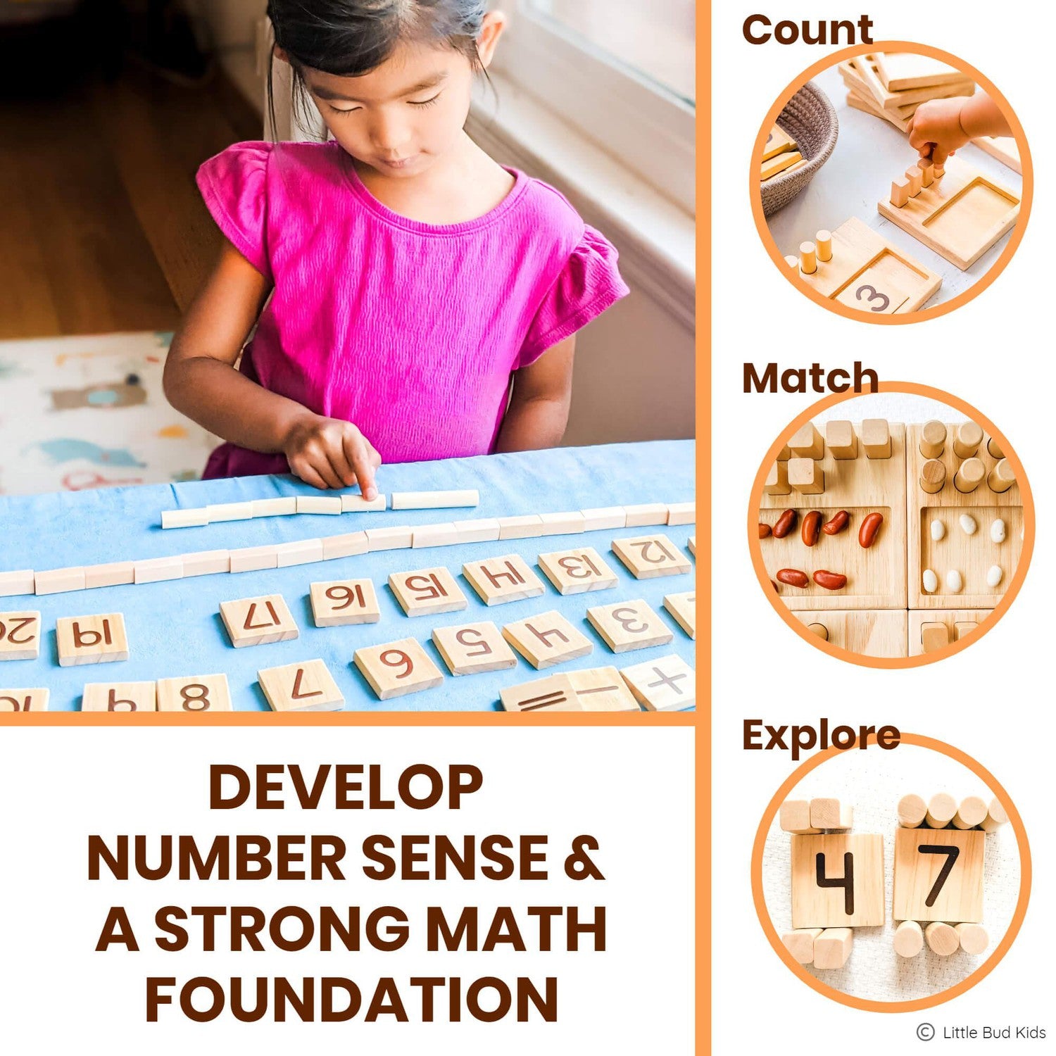 Ten Frames Counting Pegs Kindergarten Math Toy Set || A Montessori Mat ...