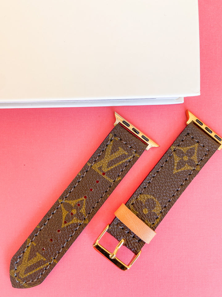 Upcycled Louis Vuitton Apple Watch Band  anagheatelier