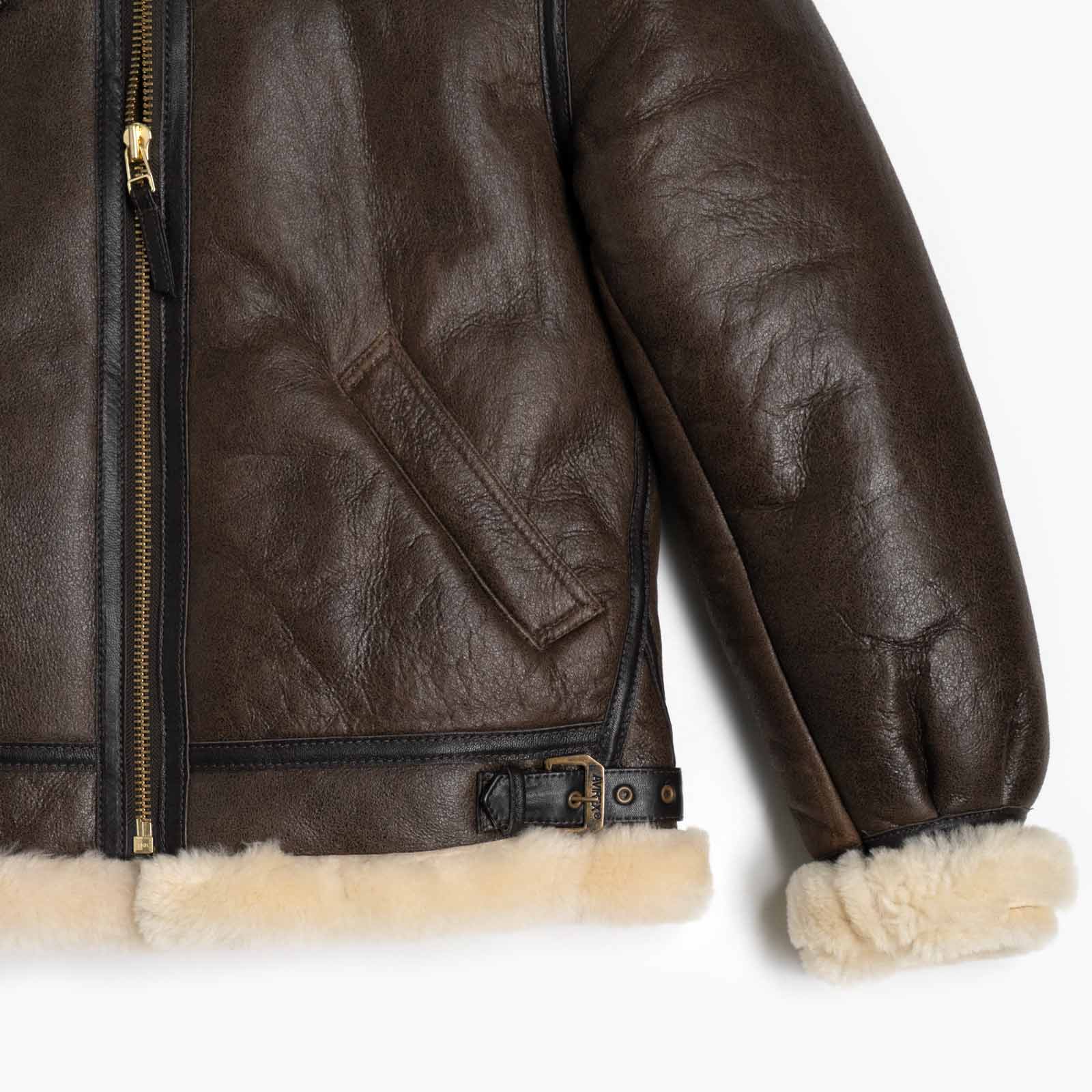 B3 Sheepskin Bomber Jacket - Brown | Avirex® – Avirex® Europe