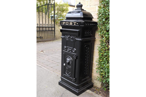 Ornate Black Metal Post Box