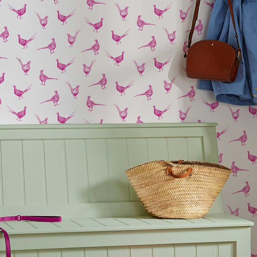 Wallpaper By Joules - Hunting Birds French Navy — Decor Interiors