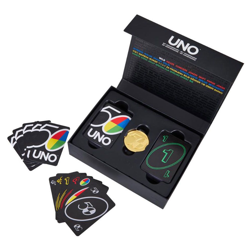 Iron Box Uno Wild,classic Colour & Number Matching Card Game,customizable &  Erasable Wild,special Action Cards Included,gift For Kids 7+