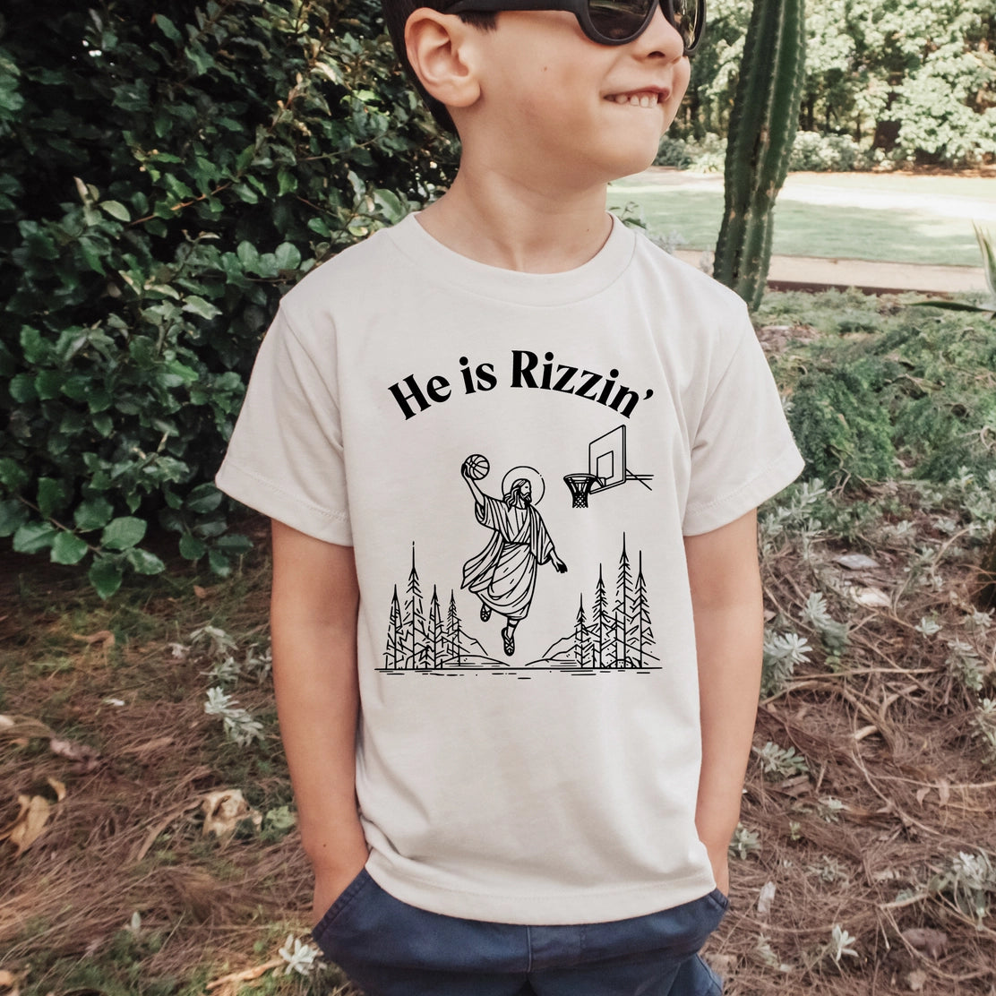 He is Rizzin' Easter Tee Size YS-YXL