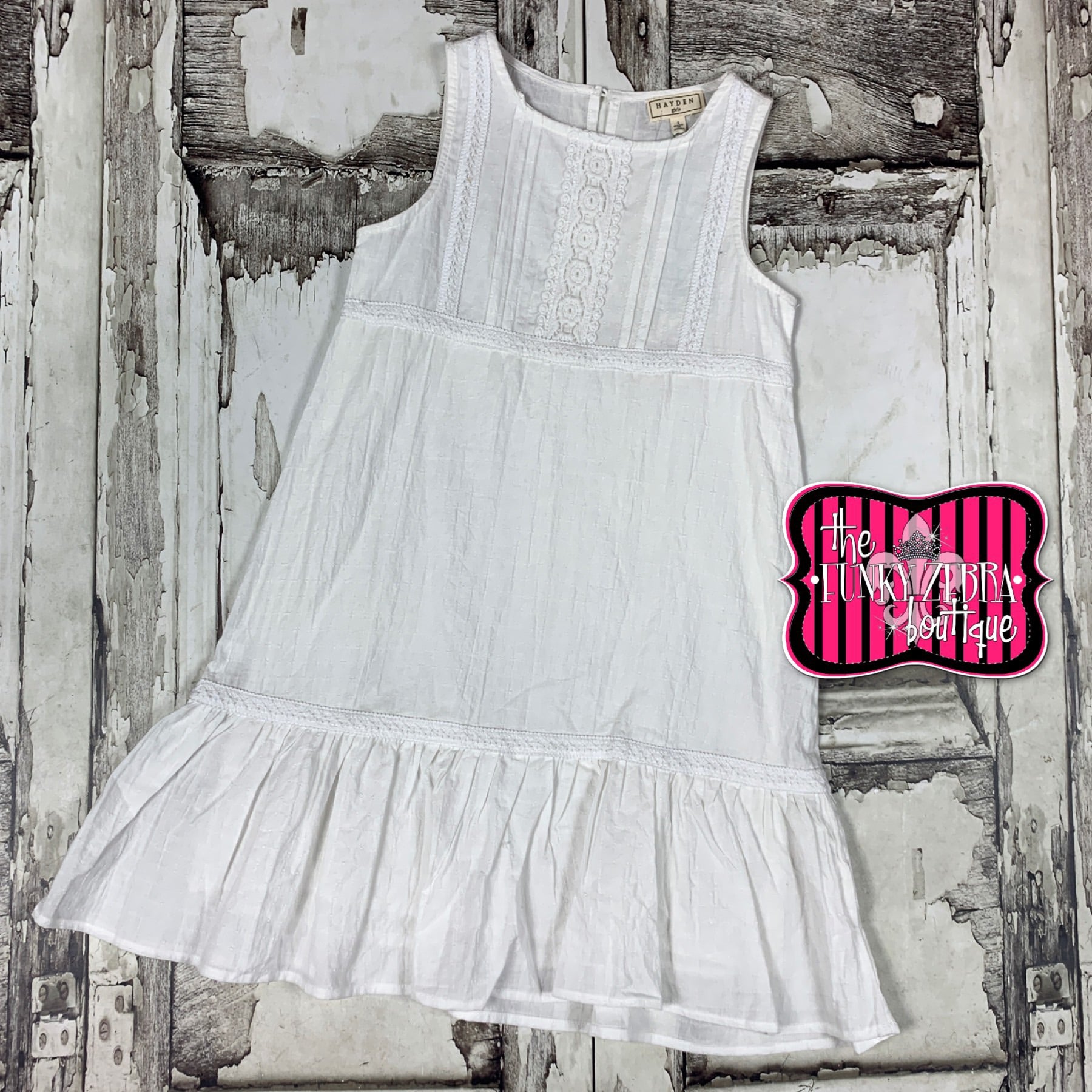 white lace tank dress