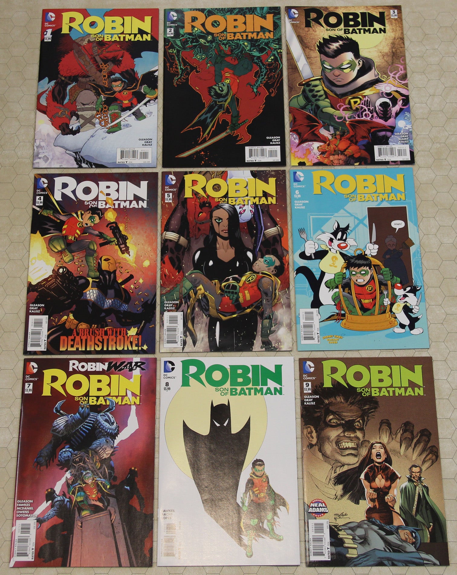 ROBIN SON OF BATMAN (2015) #1 - 9 Set NM w LOONEY TUNES variant (DC Co –  Comic Fever