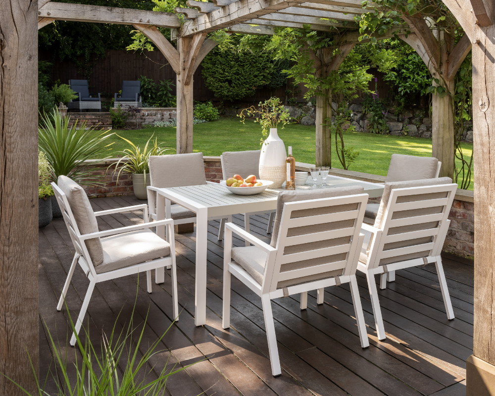 Handpicked Titchwell 6 Seat Dining Set White