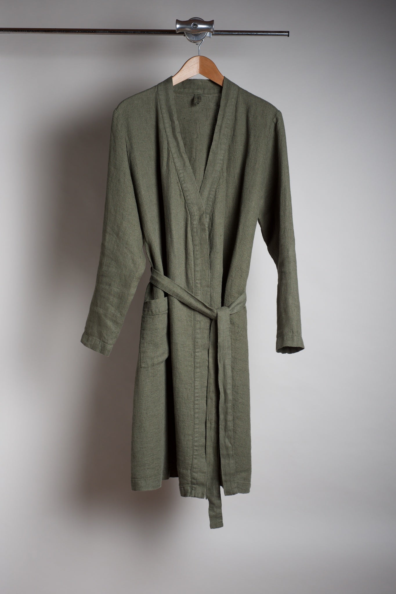 Linen Spa Robe - Sage