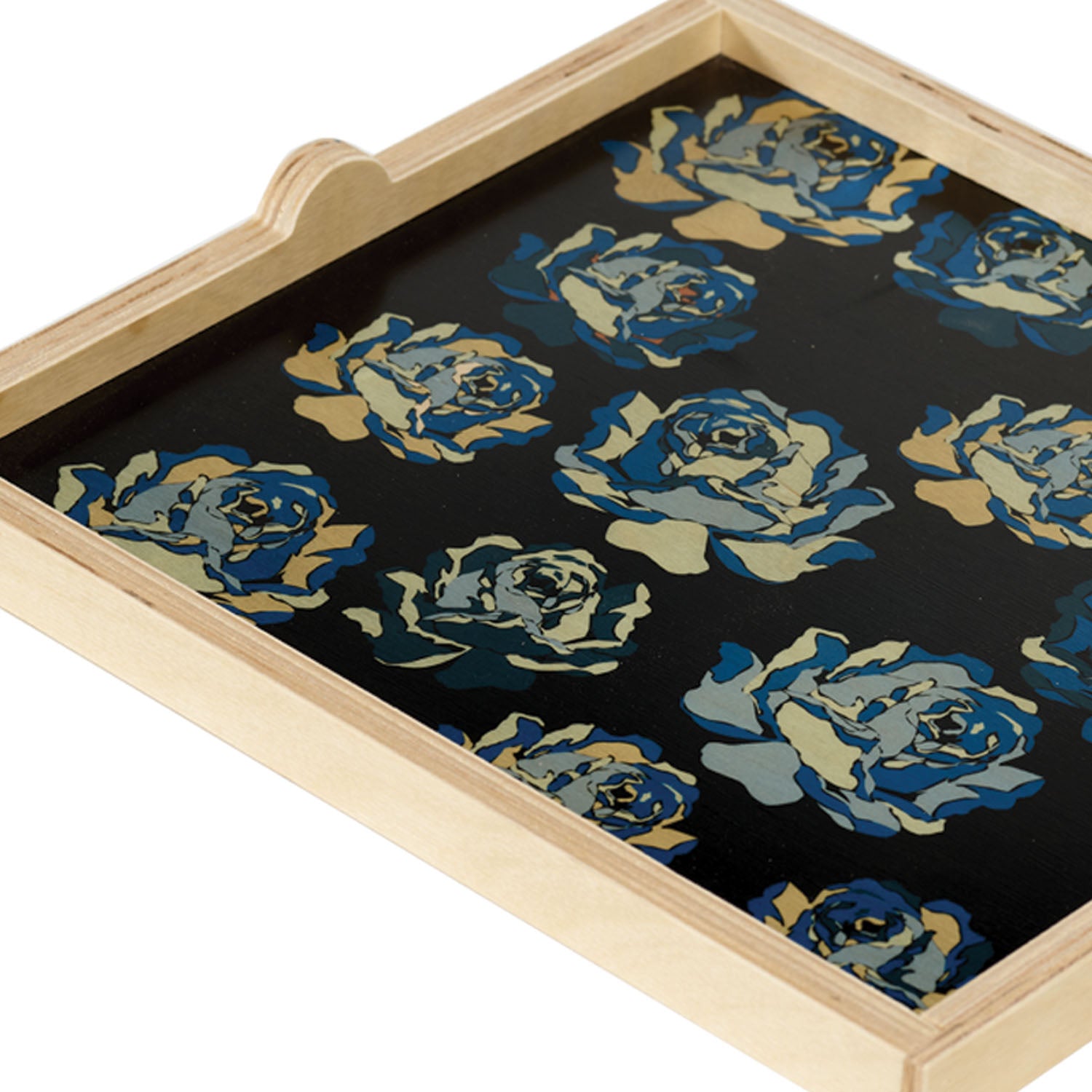 Rose Blue Square Tray