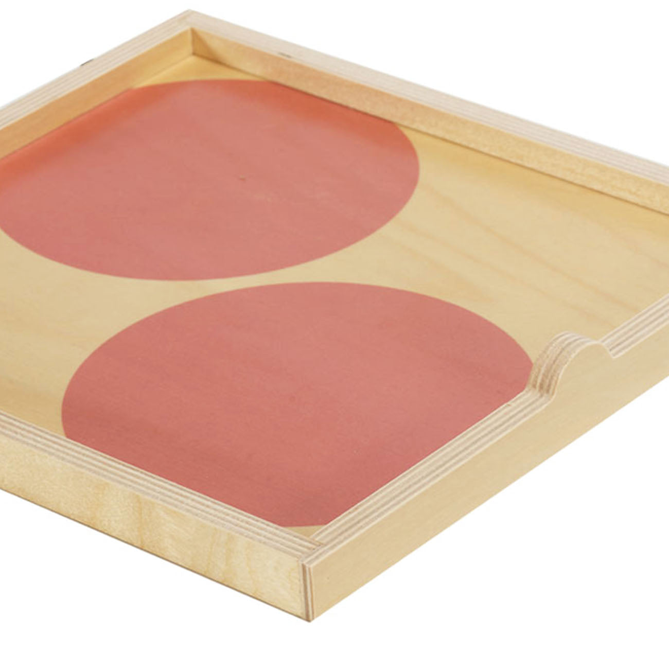 mauve dot square tray