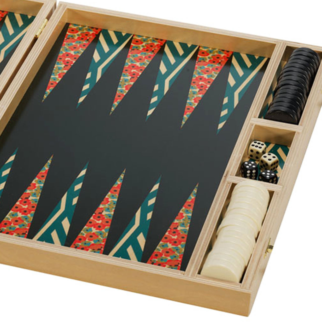 poppy red tabletop backgammon
