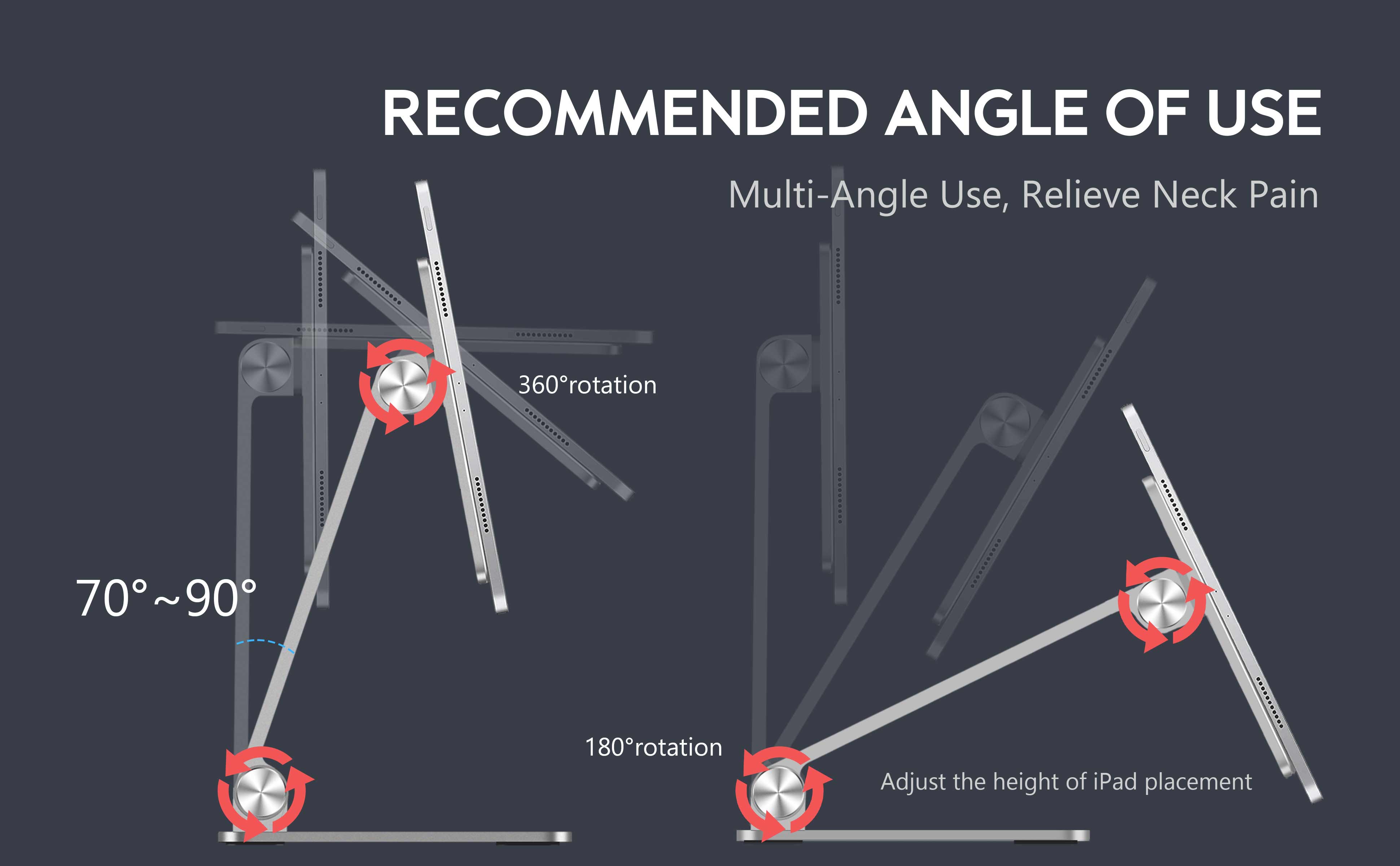 ipad-magnetic-stand-Recommended-Angle-of-Use