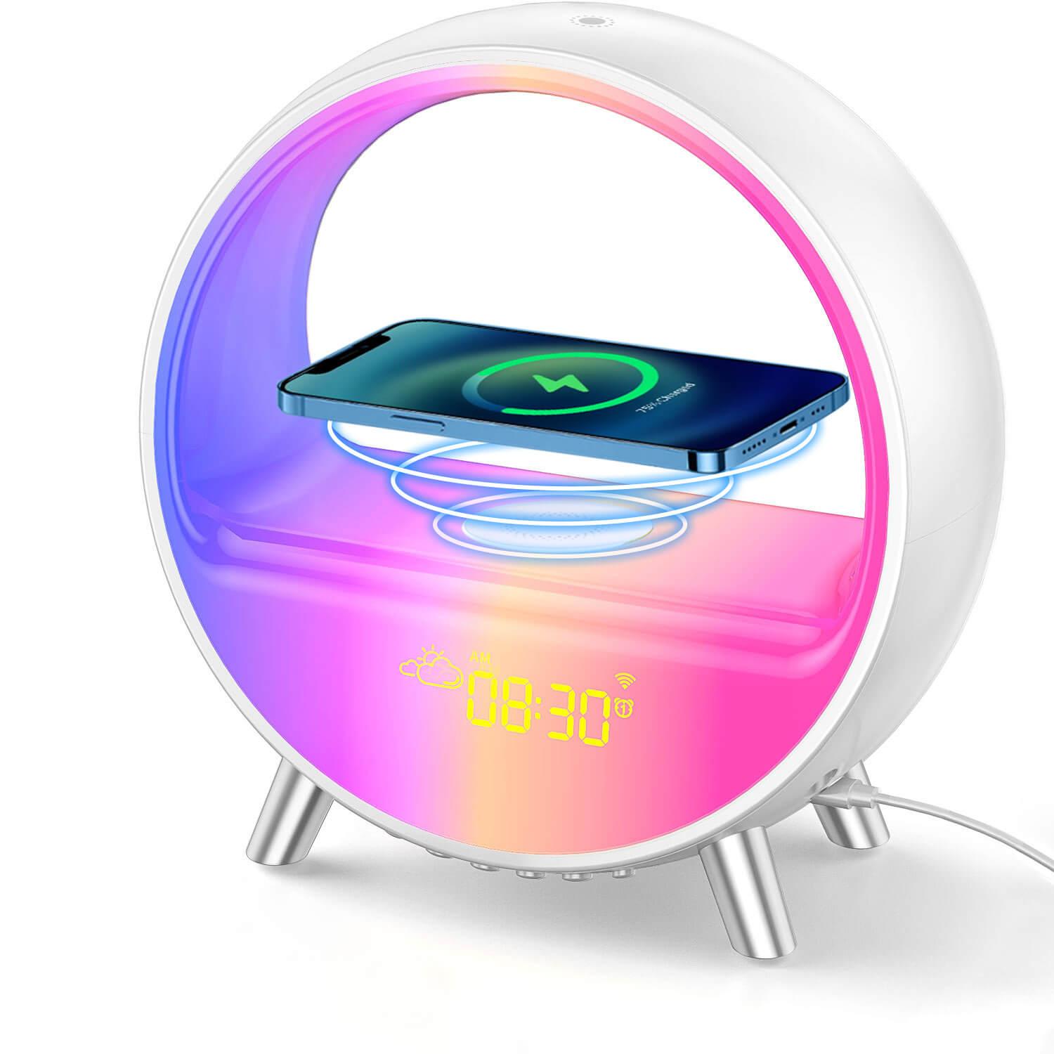 White Noise Wireless Charger with Alarm Clock – Magfit