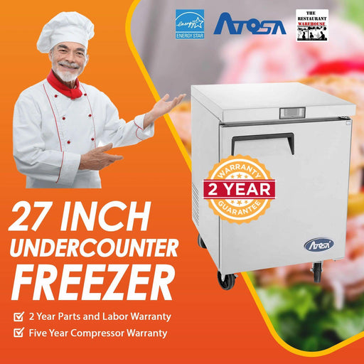 Congelador de encimera Atosa MGF8413GR de 48 con protector contra sal —  Amechef Restaurant Equipment