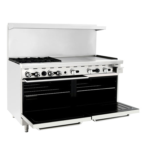 Atosa USA AGR-4B36GR Four Burner 36-Inch Griddle Propane Gas Range