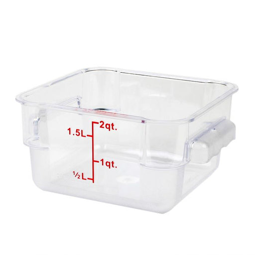 Thunder Group Food Storage Container, Plastic, Square, White, 2 qt