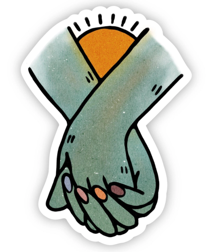 Holding Hands Sticker