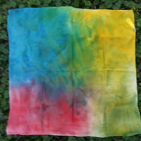 square scarf - cotton lawn rainbow