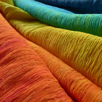 Vibrant Prismatic Silk Crinkle Shawl