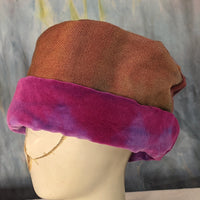 Reversible Hat - Silk, wool, cotton