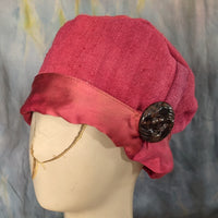 Reversible Hat - Silk and Cotton with button
