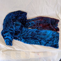 double layer cut silk velvet galaxy scarf