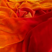 Luminous Apricot Silk Velvet Shawl