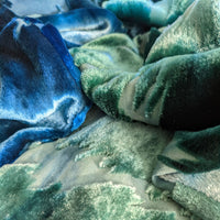 Sculpted Prisms Silk Panné Cut Velvet Shawl