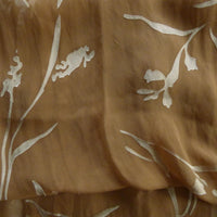 Sheer Black Walnut Natural Dye Cut Silk Scarf