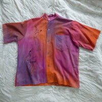 Night Embers Jazz Musician's Print Rayon Shirt