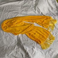 silk velvet scarf with 4'' fringe