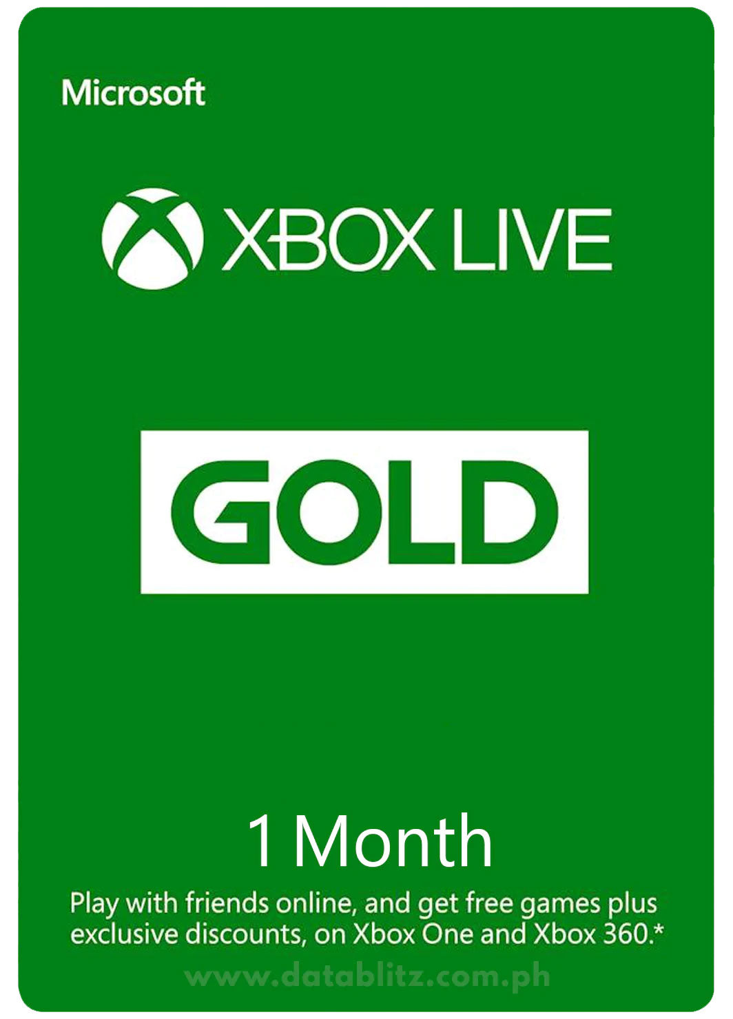 Xbox live free month shop code