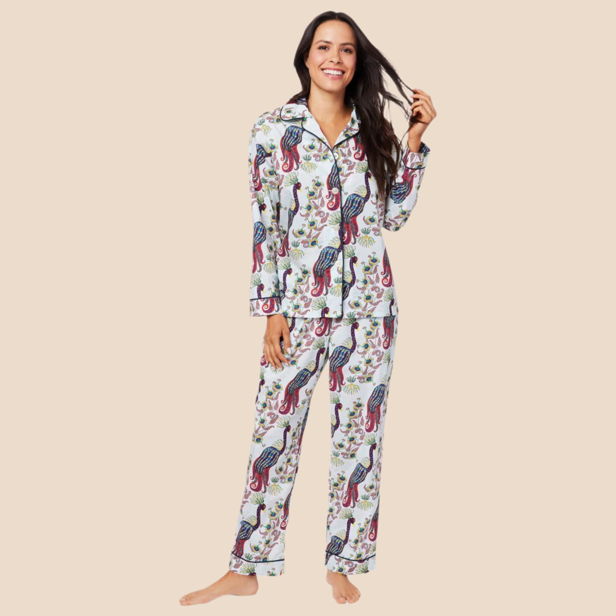 Peacock Tropicale Luxe Pima Pajama – The Cat's Pajamas