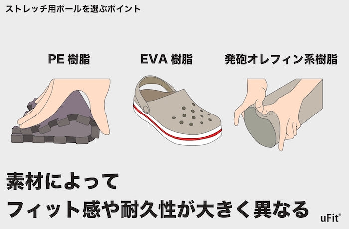 ストレッチ用ポール　素材