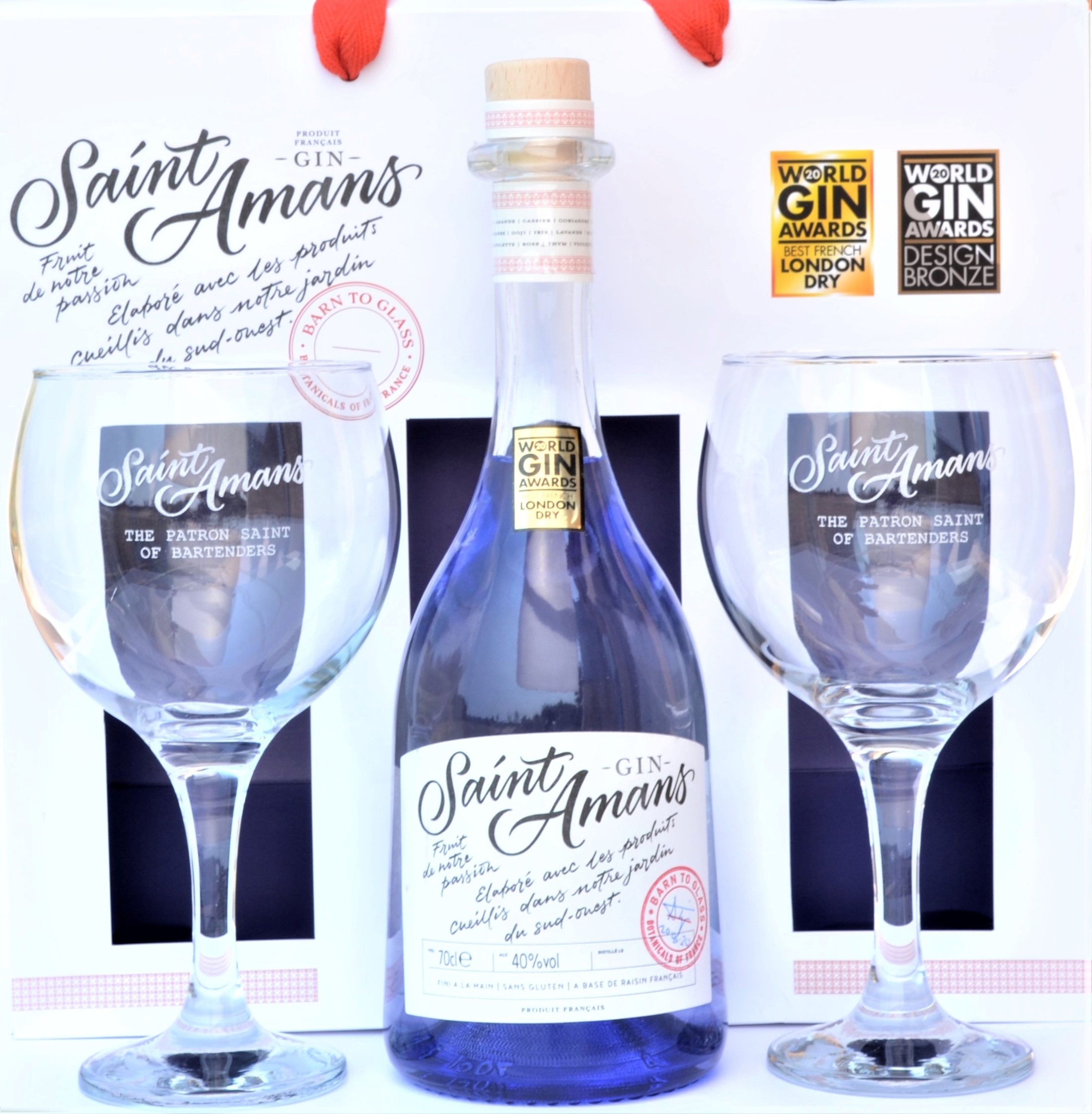 Saint Amans London Dry Original Gin Gift Box Set Inc. Glasses - Saint Amans Gin product image